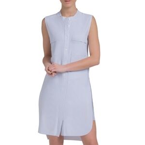 Lysse White Sleeveless Shirt Dress XS
